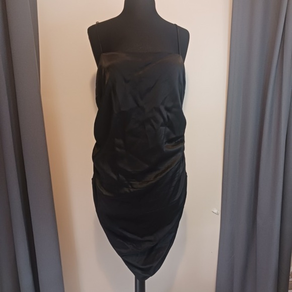 Forever 21 Plus Black Witchy‎ Dark Academia Whimsigoth Satin Mini Dress 2X